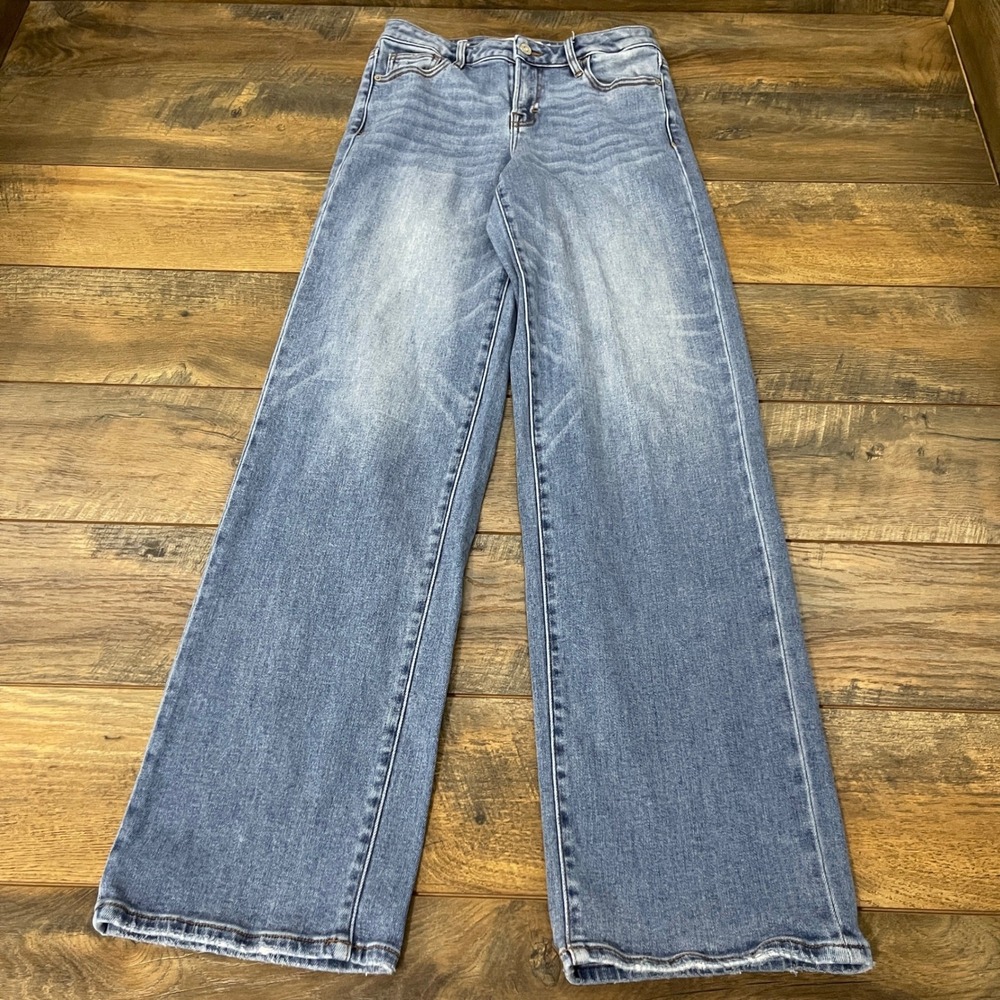 Hidden Los Angeles Blake Mid Rise Dad Jeans Size 26 Light Wash Wide Leg Baggy